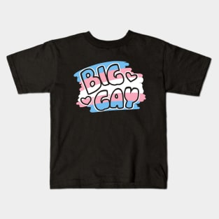 BIG GAY trans pride (colors) Kids T-Shirt